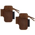 thumbnail image 1 of 2X Funda de Cuero Hecha Una Mano para Cuchillo Plegable, Soporte para Linterna, Herramienta EDC, Marrón, 1 of 5