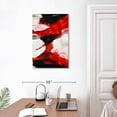 thumbnail image 3 of Elephant Stock Red Abstract Wall Art - Vertical Canvas Wall Art - Living Room Wall Decor - Abstract Canvas - Red And Brown Decor - 20" x 30", 3 of 8