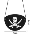 thumbnail image 5 of 12 parches de ojo de pirata, fieltro negro, un ojo, calavera, capitán para Halloween oso de fresa Electrónica, 5 of 5