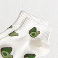 thumbnail image 2 of Women's Avocado Ankle Socks Non Slip Cotton for Casual Stability and Comfort 2 Pairs - One Size Fits Most, White, 2 of 7