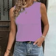 thumbnail image 3 of Tbopshirt Tank tops for Women,Womens tops,Women Fashion Summer Sleeveless Solid Color Light Loose Ventilation T-Shirt,T-shirt Vest Tee Blouse,Womens Fashion, 3 of 8