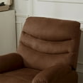 thumbnail image 6 of Aukfa Recliner Chair Overstuffed Armchair Single Sofa w/ Lumbar Support for Living Room, Velvet, Brown, 6 of 10