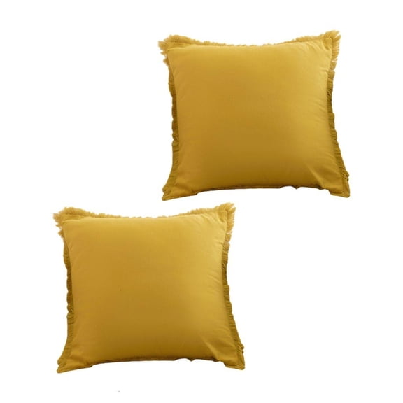 Textured Velvets Pillow Shams Bohemians Tassels Accent Couch Bedroom Decoration