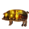 thumbnail image 1 of Wooden Crafts Desktop Ornament Creative Farm Animals Simulation Pig Cattle And Sheep Multicolor Tabletop Decorations, 1 of 20
