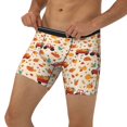 thumbnail image 3 of Rateoe Pumpkins On Red Car And Tractor Print Men’s Underwear Boxer Briefs Soft Comfortable Underwear Boxer Briefs, Long Leg Briefs,Anti-chafing Boxer Briefs, 3 of 7