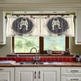 thumbnail image 3 of Yayeee Kitchen Curtains Tier Set of 2 Light Filtering 57"x36" Over Sink Window Panels, Beige Astronaut Space, 3 of 7