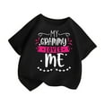thumbnail image 3 of LUOGENLI Spring T Shirts Valentine's Day for Girls 10-12 Kid Girls Cute Graphic Round Neck Short Sleeve Tee Summer Casual T Shirt Spring St. Patrick's Day T Shirts for Girls Black 7-8 Years, 3 of 5
