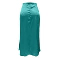 thumbnail image 5 of RUTAYY Women Straight Solid Color Midi Skirt For Daily Vacation Wear Elegant Slim Fit Spring Summer Casual Skirt Smocked Boho Pleated Skirts, 5 of 5
