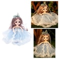 thumbnail image 4 of Muñeca de niña Real niñas bebé hermoso vestido ojos 3D silicona completa 1:12 18cm cumpleaños para Juguetes Azul Baoblaze muñeca de silicona, 4 of 8