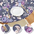 thumbnail image 4 of Pioneer Flower Floral Print Pattern Round Fitted Tablecloth with Elastic Edge,Dining Table Cover Waterproof,Outdoor Round Tablecloth for Camping,Dining,Indoor and Outdoor, 4 of 7