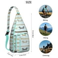 thumbnail image 3 of Floral Bone Sling Backpack - Whimsical Dog Lover Design, Fashionable Crossbody Pack for Travel, 3 of 4