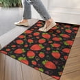 thumbnail image 4 of Red Strawberry Plants Fruit Pattern Black Pattern Door Rugs,Washable Non Slip Door Mats Indoor,Decorative Door Mats,Entry Mat Indoor for Entrance,Bedroom,Kitchen,Bathroom,17"x30", 4 of 6