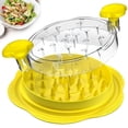 thumbnail image 1 of Trituradora de pollo SURETIVIAN Large Twist con cepillo y tenedor, color amarillo, 1 of 7