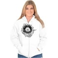 thumbnail image 3 of Whale Compass Free Spirit Animal Zip Hoodie Sweatshirt Women Brisco Brands L, 3 of 6