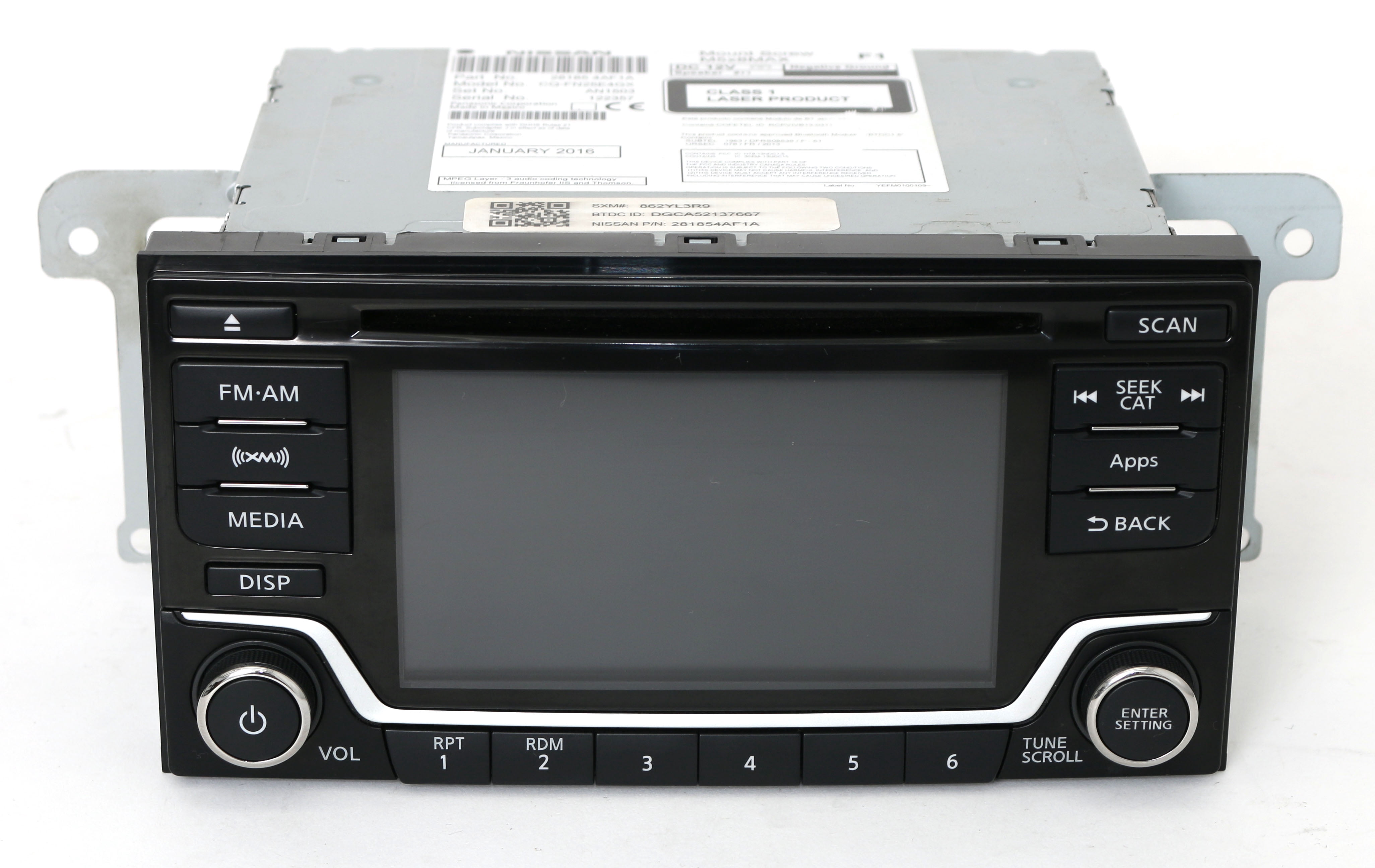 Restored Nissan Sentra 2013 AM FM Radio mp3 Single Disc CD Sirus XM Ready 281854AF1A (Refurbished)