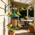 thumbnail image 4 of Hanging Bird Feeder, No Mess No Spill and Squirrel Proof Feeder, Squirrel Proof Bird Feeder with Catch Tray - Large Capacity All-Metal for Outside Hanging _ Green, 4 of 7