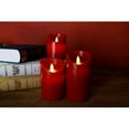 thumbnail image 2 of Bougies LED Rouges 10/12/15cm Ensemble de 3 Bougies en Cire Véritable Sans Flamme avec Flammes Artificielles Réalistes en LED et Télécommande avec Fonction Minuterie, 2 of 4
