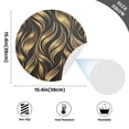 thumbnail image 2 of Ryvnso Gold Tropical Leaves Round Plate Mats Dining Table Placemat Set of 4 for Holiday Decoration, 2 of 7