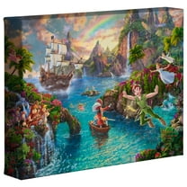Thomas Kinkade Peter Pan's Never Land - 8" x 10" Gallery Wrapped Canvas