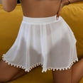 thumbnail image 2 of Women's Mesh Sheer High Waisted Swimsuit Short Skirt Tassels Bathing Suit Wrap Swim Skirt Cover Up Bikini Bottoms, 2 of 6