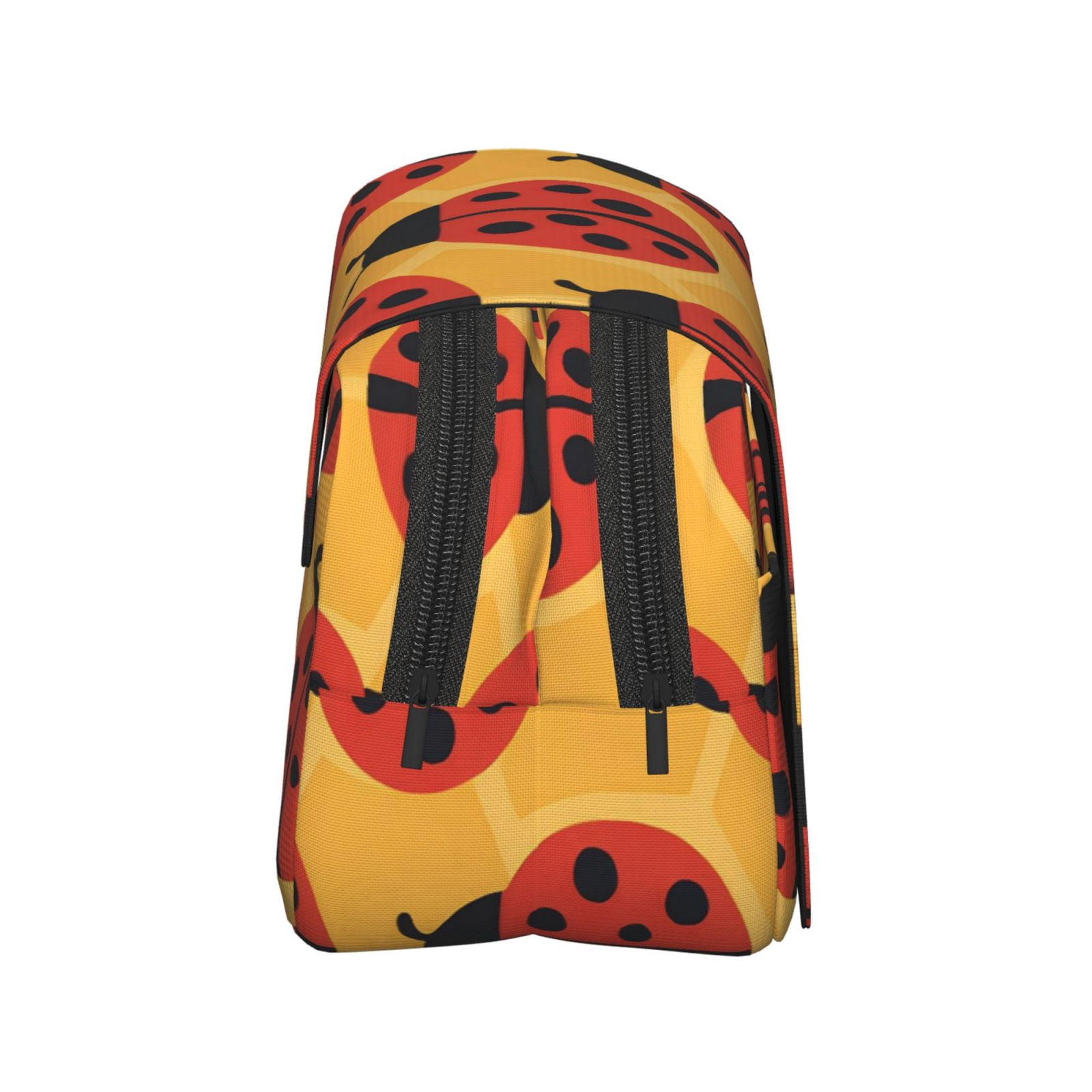 Large-Capacity Flip-Top Double-Layer Pencil Case, Multi-Functional Pocket Pen Case, Durable Stationery Organizer Ladybug On An Orange Background