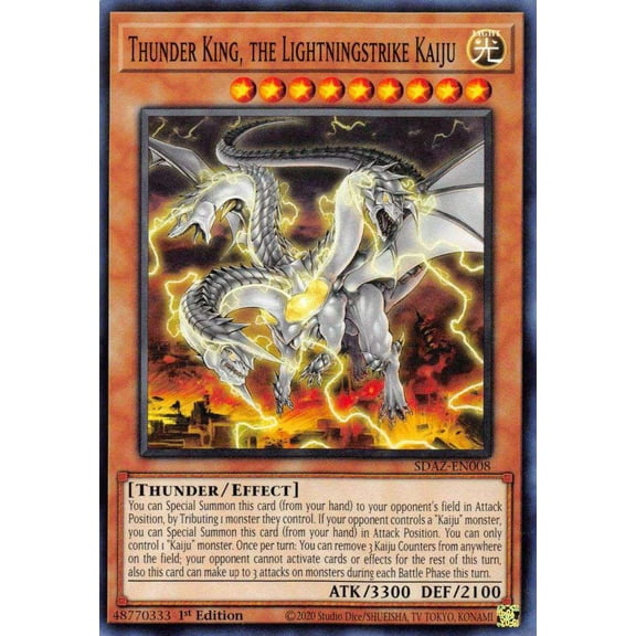 YuGiOh Structure Deck: Albaz Strike Common Thunder King, the Lightningstrike Kaiju SDAZ-EN008
