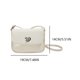thumbnail image 2 of Bolso de hombro cuadrado pequeño con cerradura en forma de corazón de moda para mujer (blanco), 2 of 8