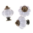 thumbnail image 6 of 2pcs White Vintage Style Door Knobs Cabinet Drawer Cupboard Kitchen Pull HanH WL, 6 of 7