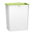 thumbnail image 3 of Kitchen Trash Can, Step-On Garbage Can with Lid, Tall Kitchen & Bathroom Trash Can, Small Office Waste Bin, White - Xuniizn, 3 of 7