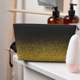 thumbnail image 5 of Picia Gold Glitter Gradient Printed Leather Travel Toiletry Bag,Cosmetic Organizer, Makeup Travel Bag, Durable Travel Pouch, Compact Toiletry Bag, Travel Accessories, 5 of 6