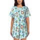thumbnail image 1 of Fotbe Sea Shells 2 Conjunto de Pijama Estampado para Mujer, 2 Piezas, Ropa de Dormir con Camiseta de Manga Corta y Shorts Suaves-Large, 1 of 6