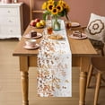 thumbnail image 2 of Yellow Leaves Table Runner - 108 Inch Long Summer Botanical Cotton and Linen Blended Dress Scarves Farmhouse Table Runner for Kitchen Dining, Coffee Table, 13" x 108", 2 of 8