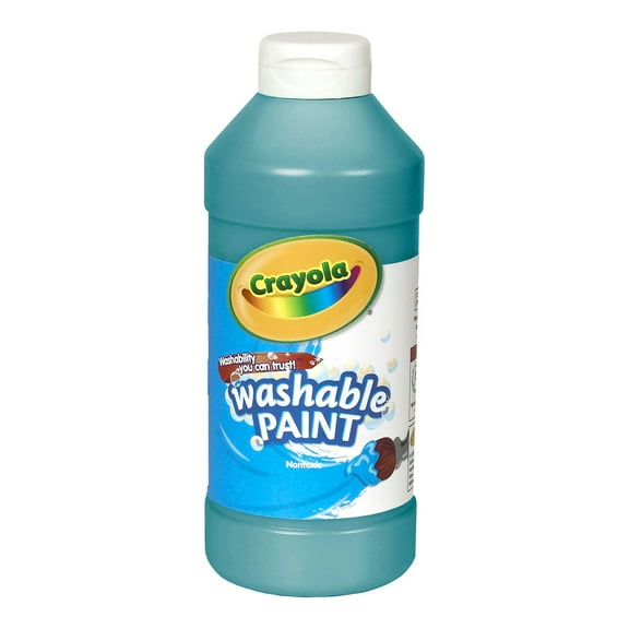 Crayola® Washable Paint, Turquoise, 16 oz., Set of 6 bottles