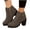 Green, variant on Women's High Heel Combat Boots Tacticle Lace up Platform Chunky Heeled Riding Short Ankle Booties Winter Fall Shoes