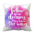 thumbnail image 1 of EREHome Suivez Vos Rêves Ils Connaissent le Chemin Housse de Coussin 16x16 Pouces, 1 of 1