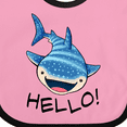thumbnail image 4 of Inktastic Cute Whale Shark Says Hello Boys or Girls Baby Bib, 4 of 4