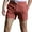 Orange, variant on Clearance Mens Shorts, Mens Casual Fashion Stripe Printed Shorts Elastic Waist Solid Shorts Pants