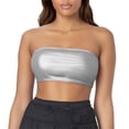 thumbnail image 2 of Tube Tops A Sexy Strapless Top With A Shiny Leather Base Layer And A Stage Performance Vest Worn Inside Wrapped Around The Chest With A Leather Strapless Strap S, 2 of 4