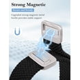 thumbnail image 2 of Wearlizer 20mm Magnetic Braided Nylon Band Compatible with Garmin Vivoactive 6/5/3, Venu Sq 2, Forerunner 165/55/245, Stretchy Celtic Knot Elastic Watch Band with Quick Release for Women Men, 2 of 6
