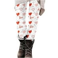 thumbnail image 6 of Feancey Holiday Sales Heart Print High Waisted Leggings for Women Tummy Control Seamless Tights Valentine's Day Stretchy Skinny Workout Yoga Pants White L, 6 of 8