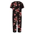 thumbnail image 4 of Womens Summer Pajamas 2 Piece Casual Comfy Short Sleeve V Neck Tops and Capri Pants Sets Sleepwear Pjs with Pockets, 4 of 4