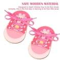 thumbnail image 1 of fastboy Engage In Interactive Play While Learning With Toy Cognitive Toys Wood Educational Toy Teaching Pink Shoe Lace 1Set, 1 of 6