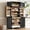 Black, variant on 78.2" Tall Farmhouse Kitchen Pantry Cabinet with 8 Door Shelves, Storage Cabinet with 4 Adjustable Shelves, Hidden Drawer, Wine Rack, Versatile Cupboard for Kitchen, Dining, Bathroom, Retro White