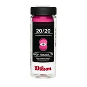 Wilson Pink 20/20 Racquetball 3 Ball Can (12 Pack)