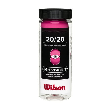 Wilson Pink 20/20 Racquetball 3 Ball Can (12 Pack)
