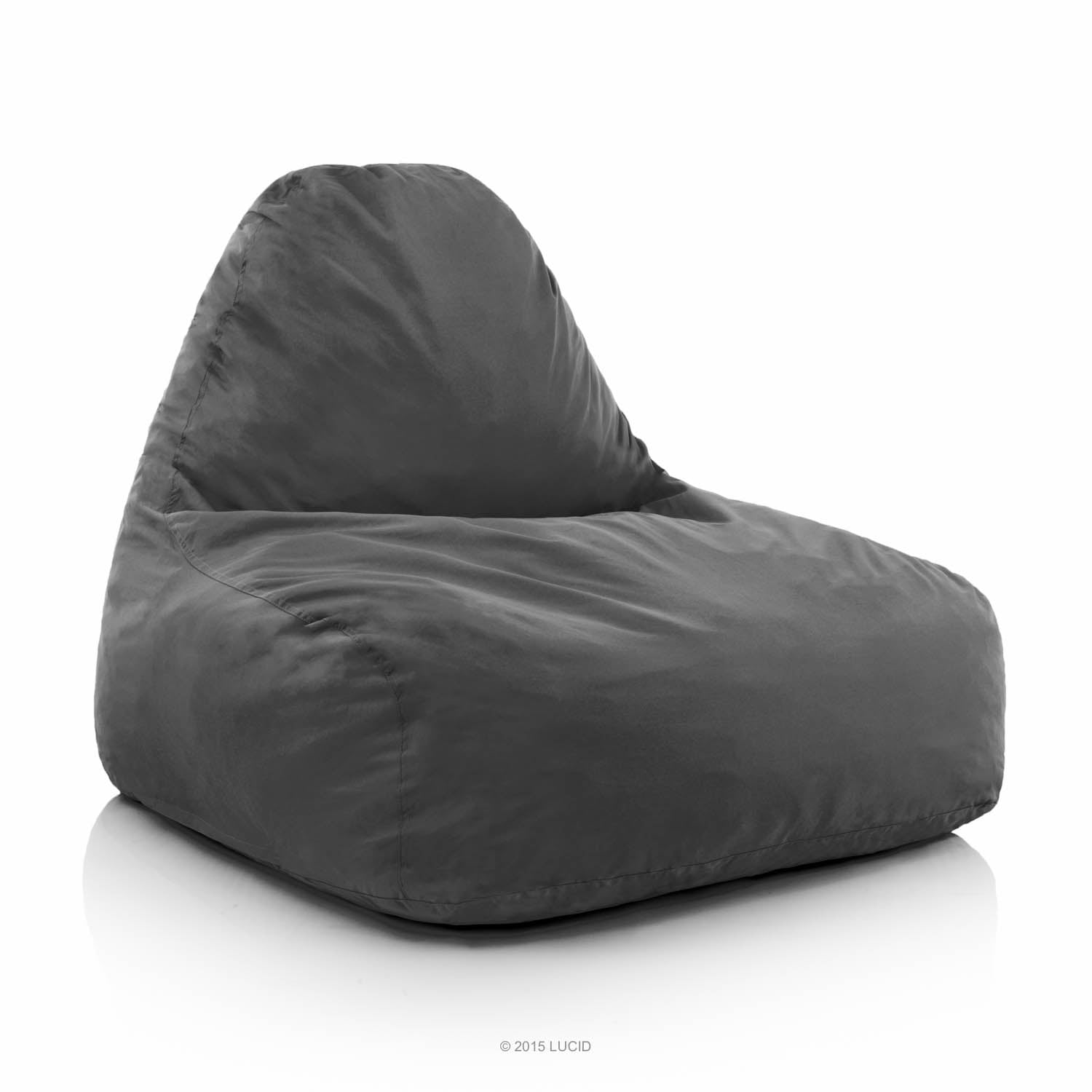 Lucid Oversized Shredded Foam Lounge Chair Charcoal