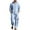 Light Blue, variant on Mens Sweat Suits 2 Piece Set Long Sleeve Button Down Hoodies and Long Pants Elastic Waist for Workout Sportswear, L