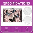 thumbnail image 3 of Manfei Black Blue Butterfly Place Mats Set of 4 for in Door Dinning, Girls Brocade Pearl Table Place Mats for in Door Dining, Princess Table Mats for Dining Table, Stylish Kitchen Decoration, 3 of 4
