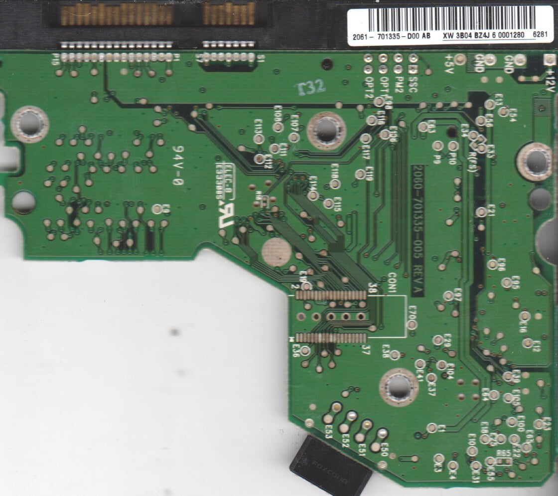 PCB Controller (carte électronique) Pour Disque Dur WD2500JS-00MHB0 - Réf. 2060-701335-005 Rev A - Occasion / Pièce Détachée