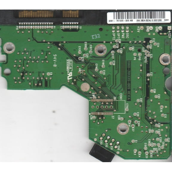 WD400BD-60LRA0, 2061-701335-D00 AB, WD SATA 3.5 PCB